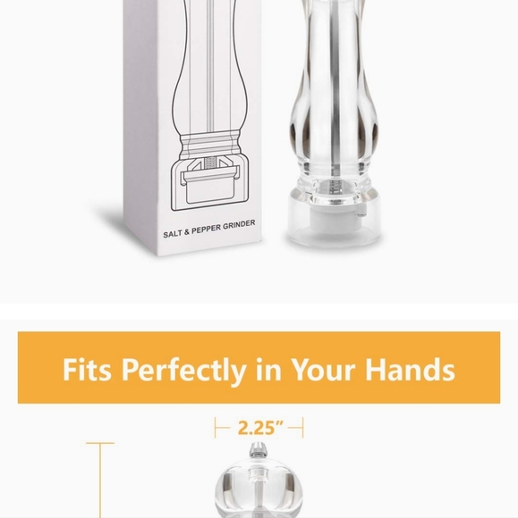 Kaiciuss Salt Pepper Grinder Mill Arcylic - Picture 4 of 9